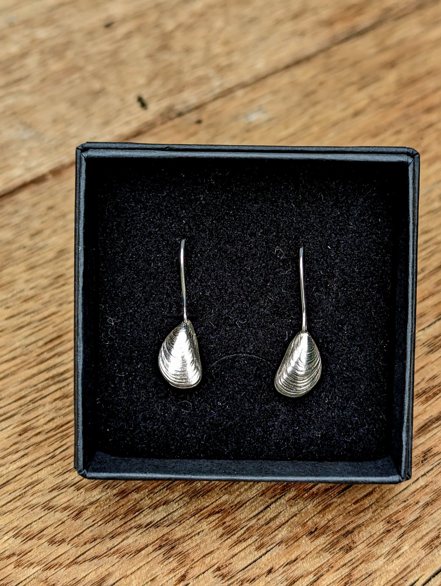 Mussel Shell Earrings Sterling Silver